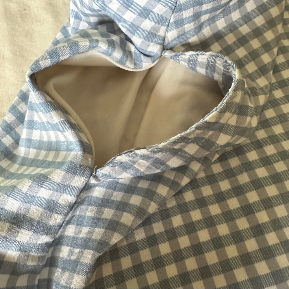 Blue Gingham Women's Mini Skirt - Picture 5 of 7